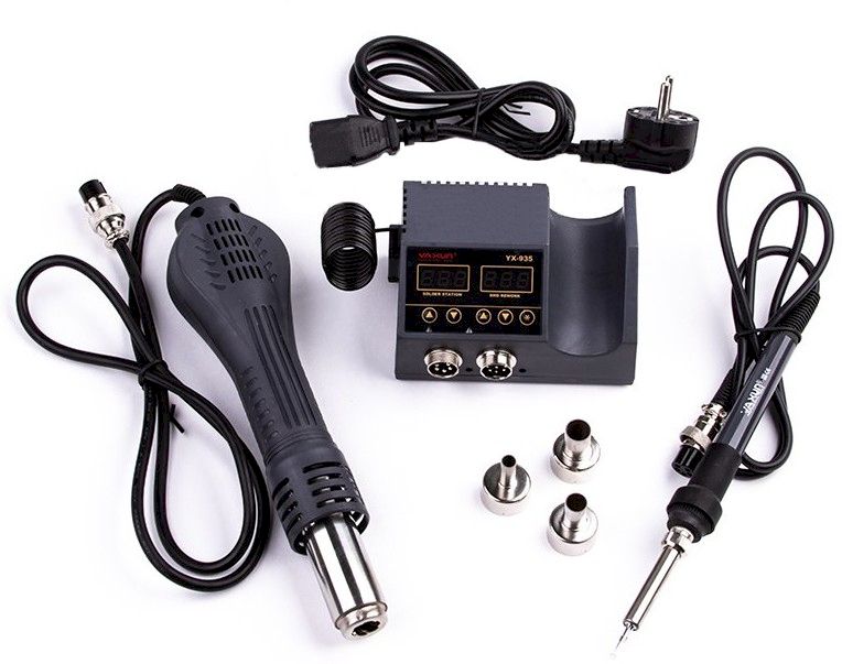 Паяльная станция Yaxun 935 + Термофен (2в1)